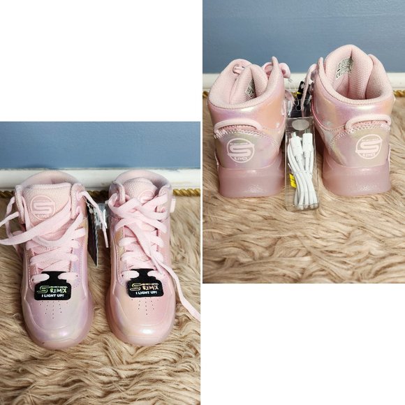 NWOB SKECHERS S-LIGHTS REMIX SNEAKER- YOUTH SIZE 13 - Picture 3 of 9